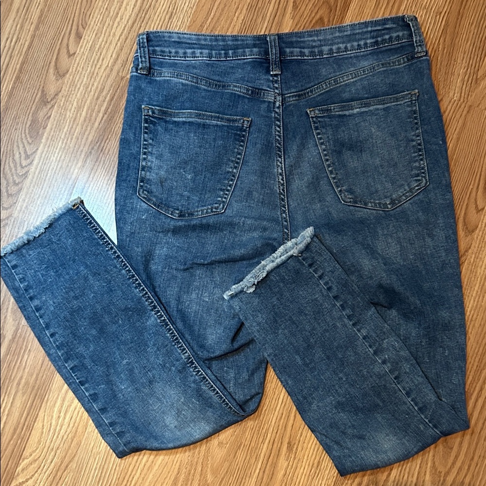 LC Lauren Conrad High Rise Button-Fly Jeans - Medium Blue - Picture 3 of 3
